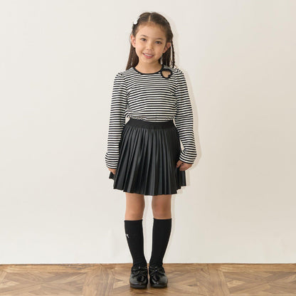 拼色愛心羅紋上衣