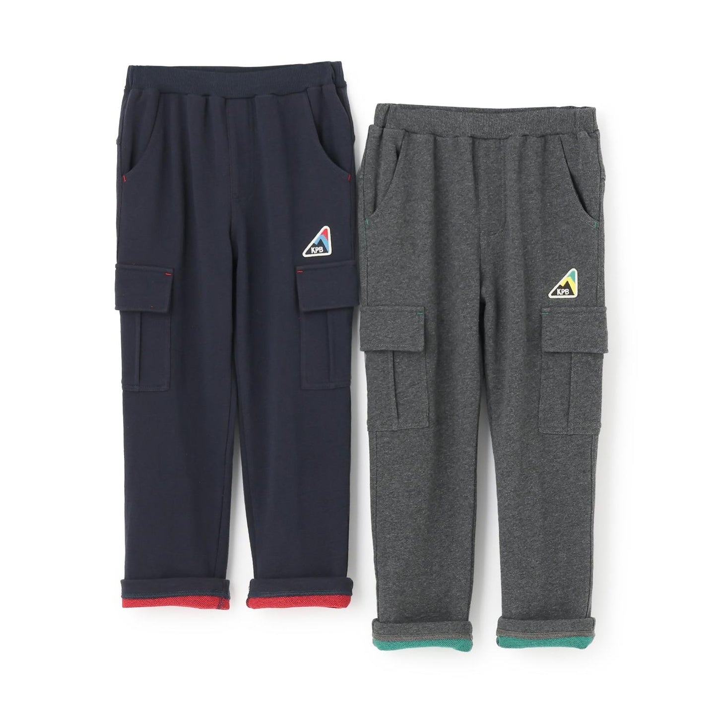 內配色加絨工裝褲