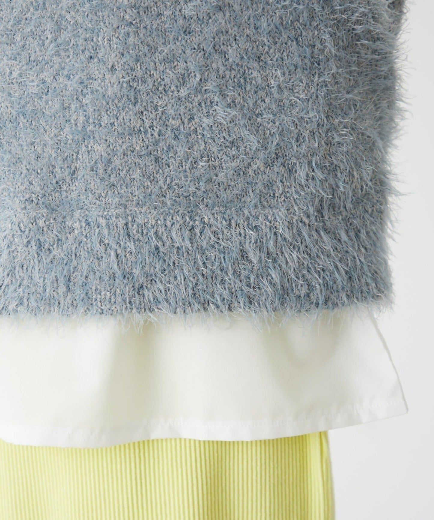 混合羽毛紗線短款背心