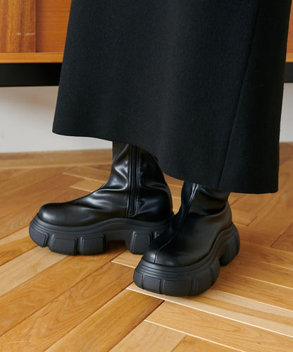 【Discoat】厚底彈力短靴