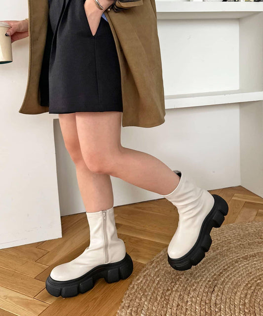 【Discoat】厚底彈力短靴