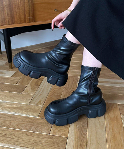 【Discoat】厚底彈力短靴