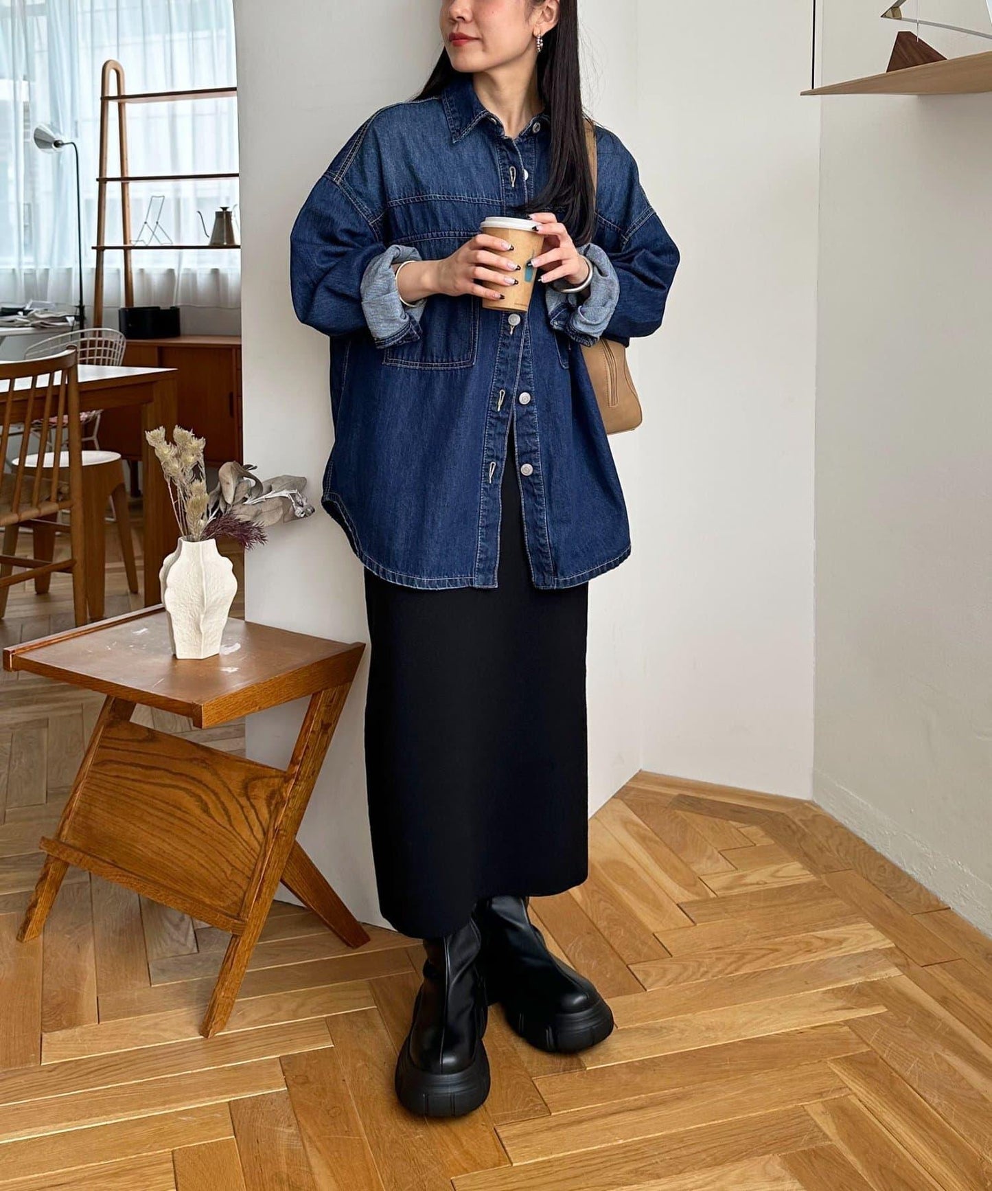 【Discoat】厚底彈力短靴