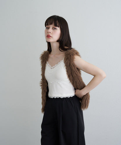 【RAY CASSIN】毛絨針織背心