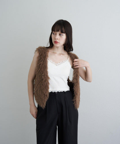 【RAY CASSIN】毛絨針織背心