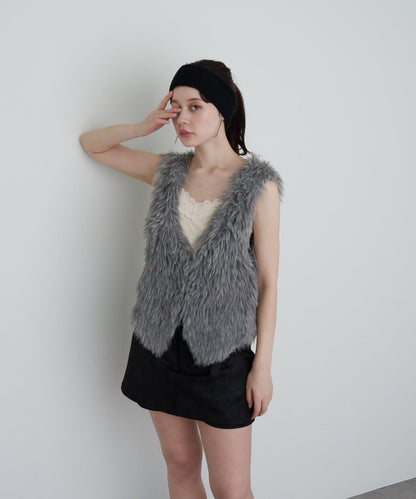 【RAY CASSIN】毛絨針織背心