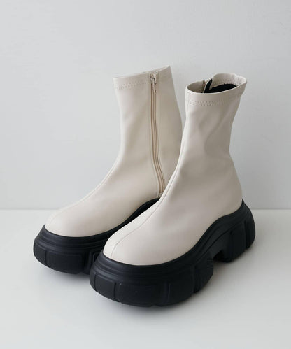 【Discoat】厚底彈力短靴