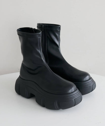 【Discoat】厚底彈力短靴