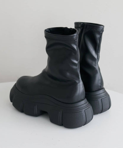 【Discoat】厚底彈力短靴