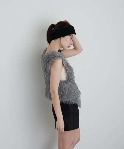 【RAY CASSIN】毛絨針織背心