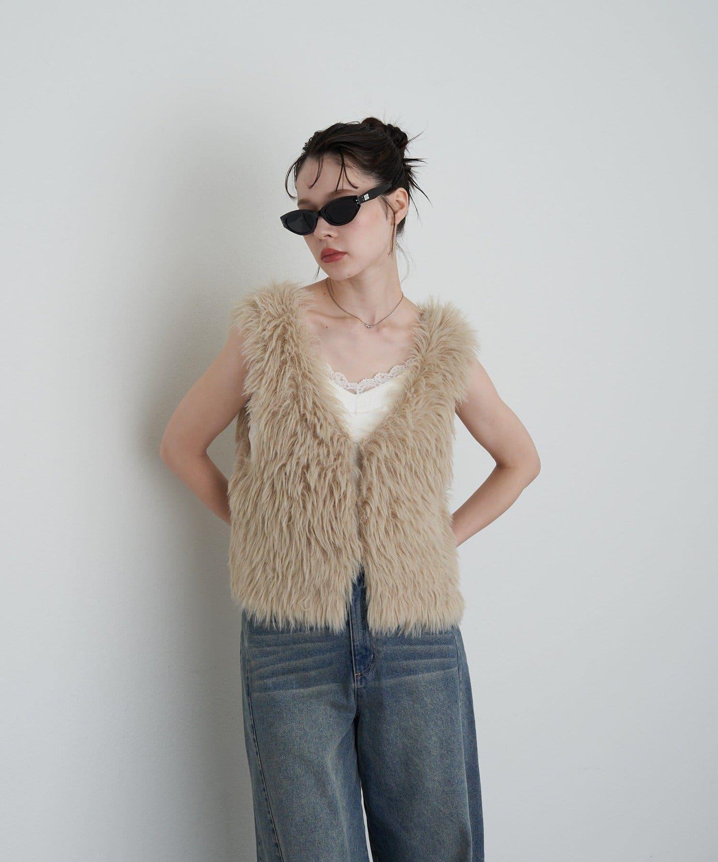 【RAY CASSIN】毛絨針織背心