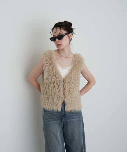 【RAY CASSIN】毛絨針織背心