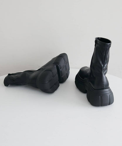 【Discoat】厚底彈力短靴