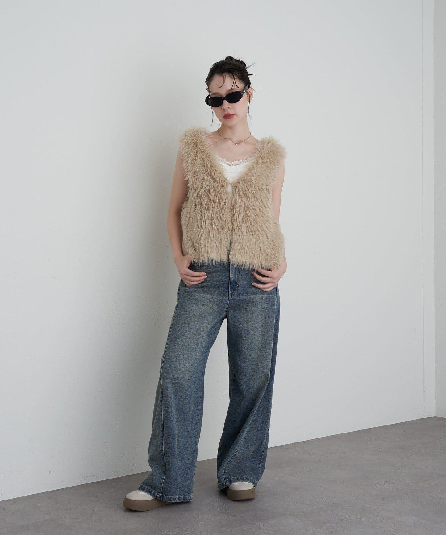 【RAY CASSIN】毛絨針織背心