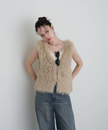 【RAY CASSIN】毛絨針織背心