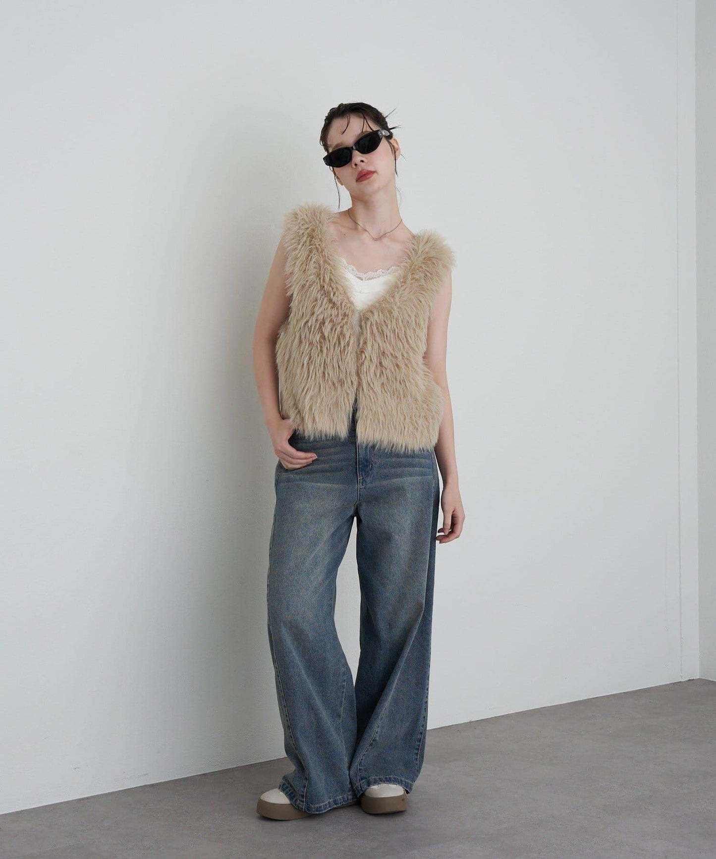 【RAY CASSIN】毛絨針織背心