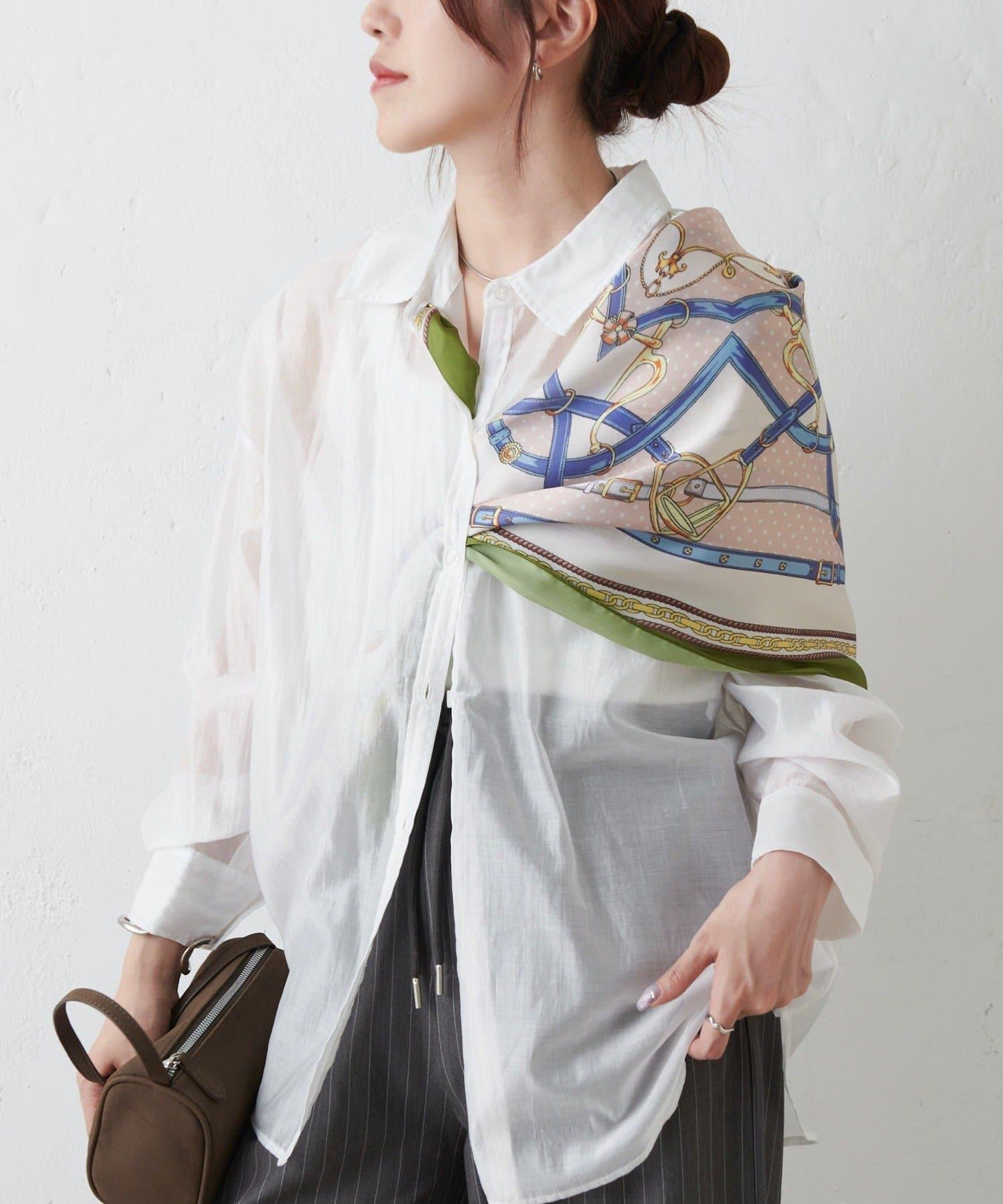 圍巾腰帶圖案 70×70