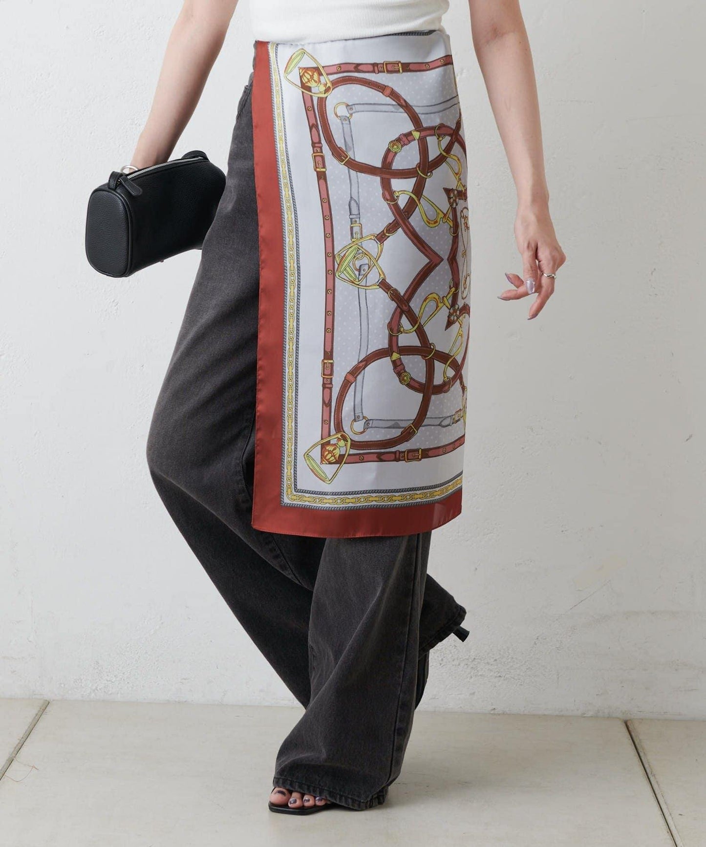 圍巾腰帶圖案 70×70