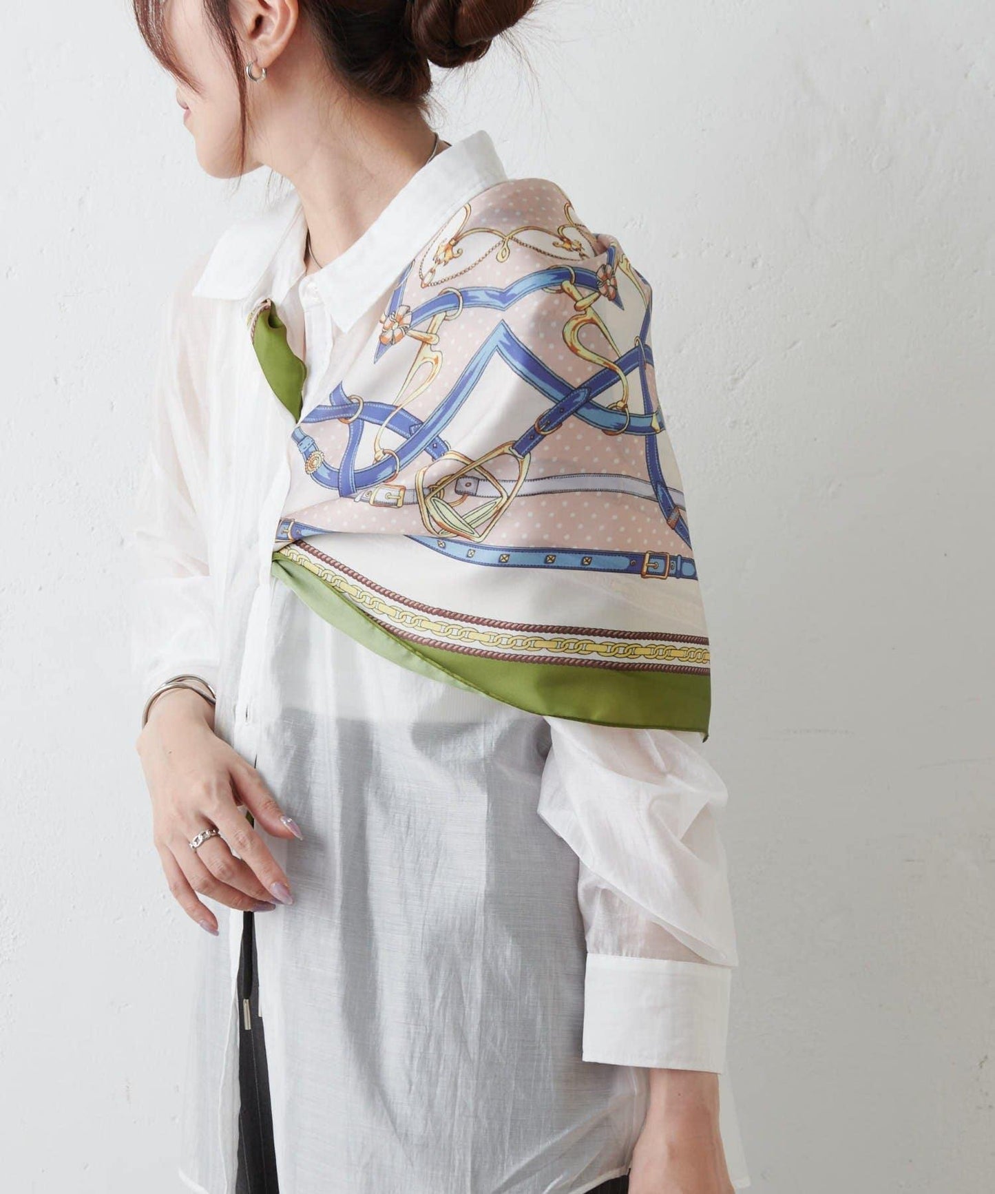 圍巾腰帶圖案 70×70