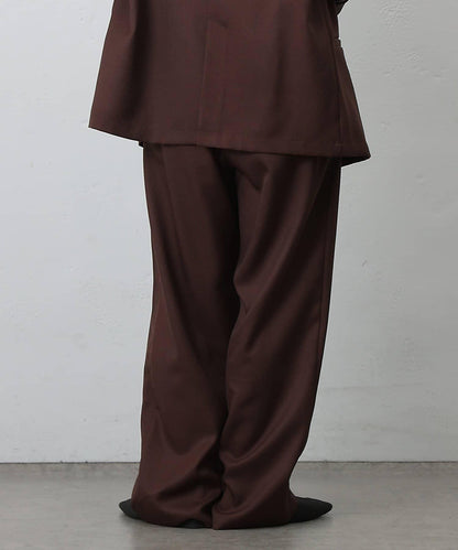 【AW/可搭配套裝】仿羊毛褶皺寬鬆長褲