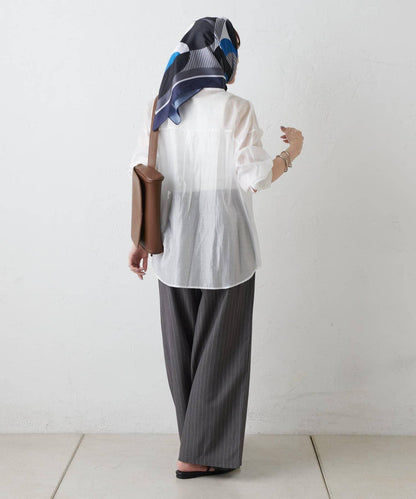 幾何圖案絲巾 70×70