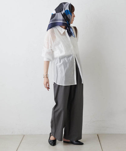 幾何圖案絲巾 70×70