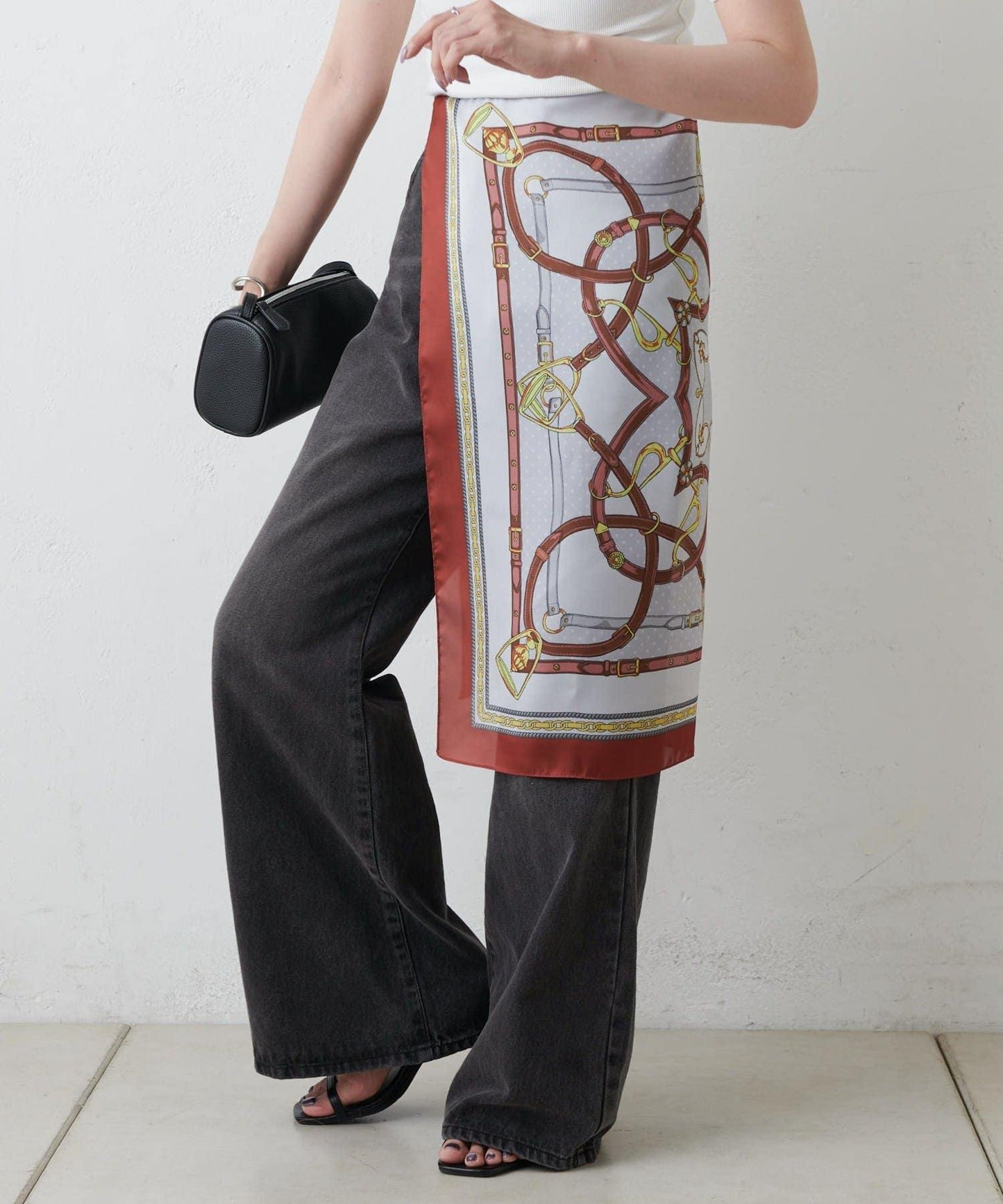 圍巾腰帶圖案 70×70