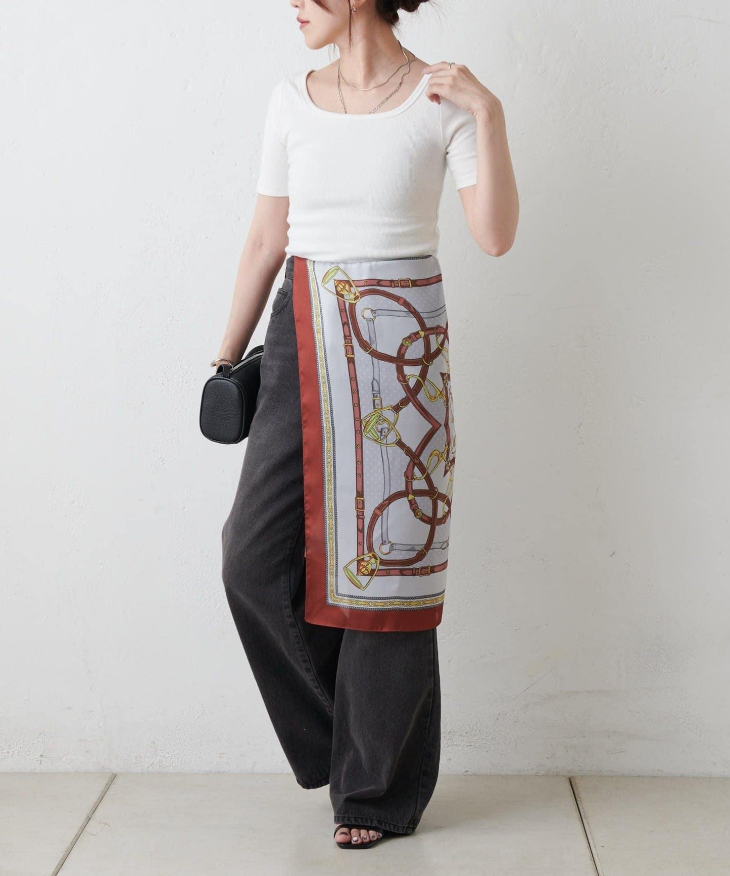 圍巾腰帶圖案 70×70