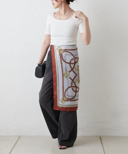 圍巾腰帶圖案 70×70