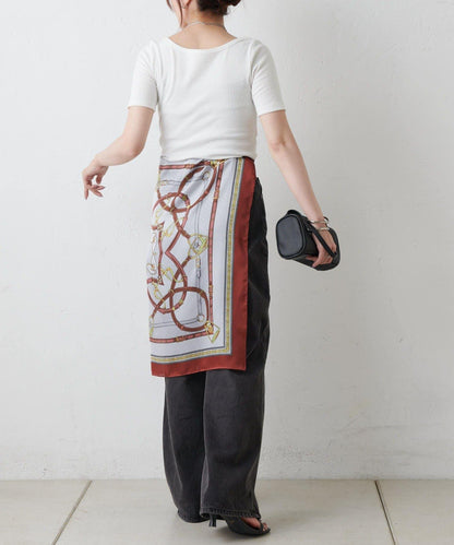 圍巾腰帶圖案 70×70