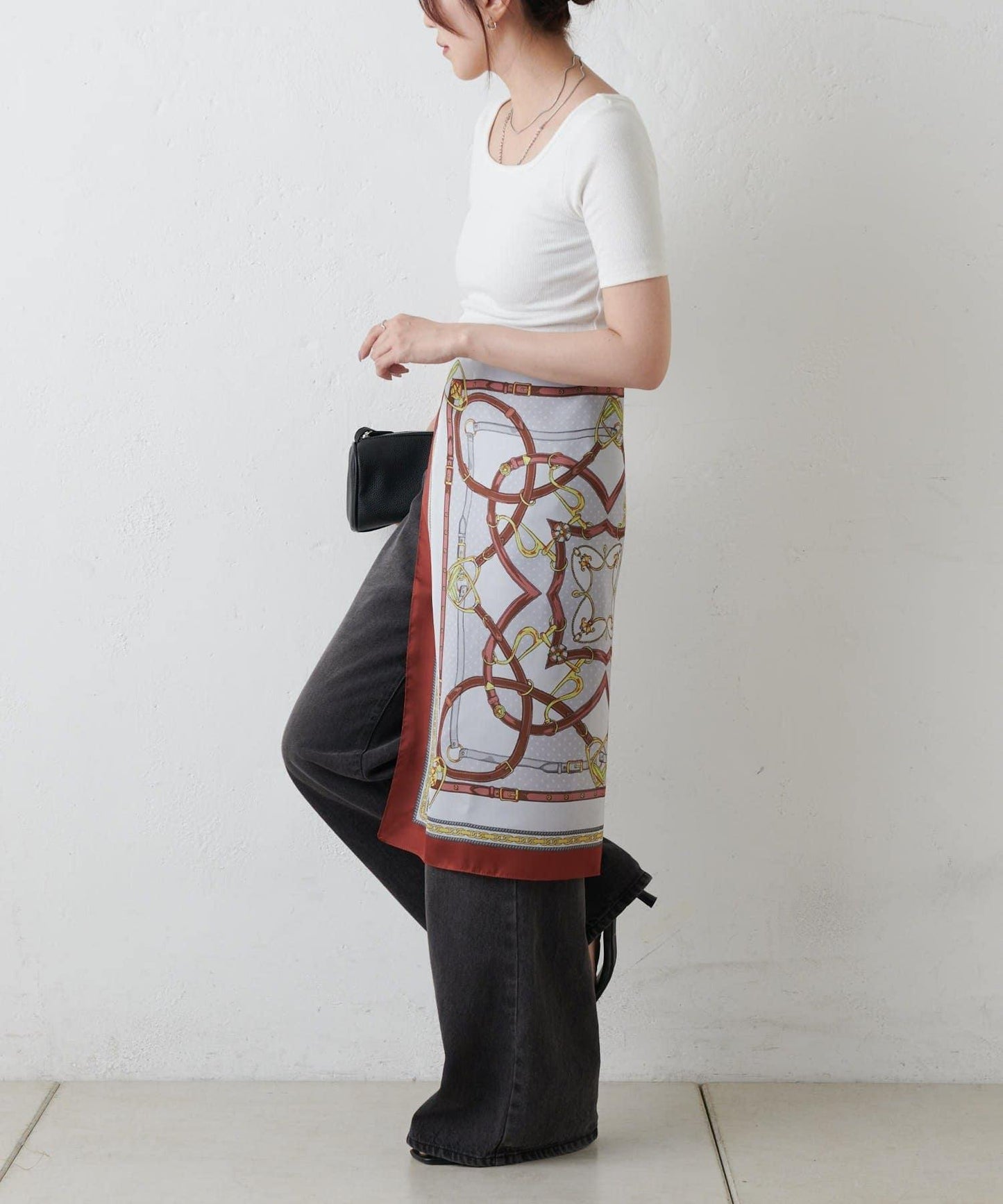 圍巾腰帶圖案 70×70