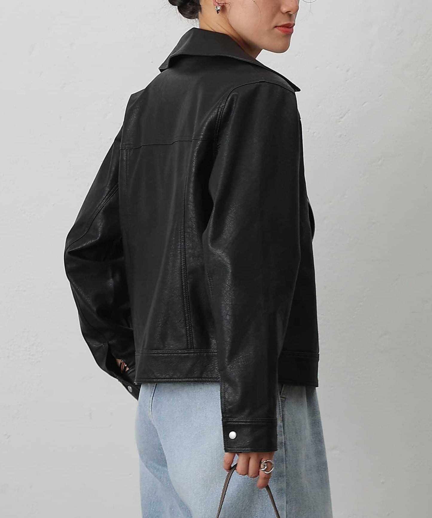 【AW】仿皮機車夾克