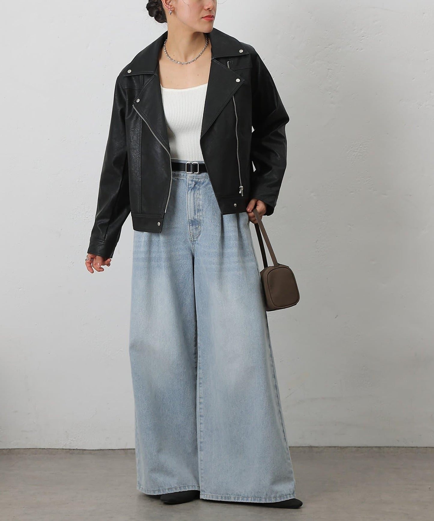 【AW】仿皮機車夾克