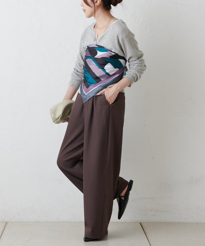 幾何圖案絲巾 70×70