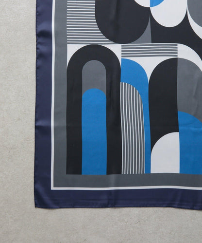 幾何圖案絲巾 70×70