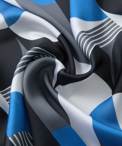 幾何圖案絲巾 70×70