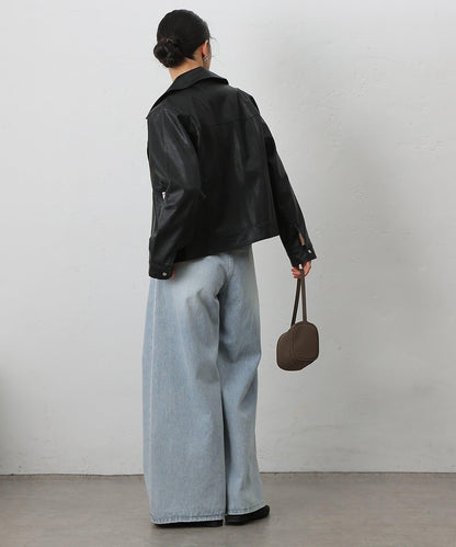 【AW】仿皮機車夾克