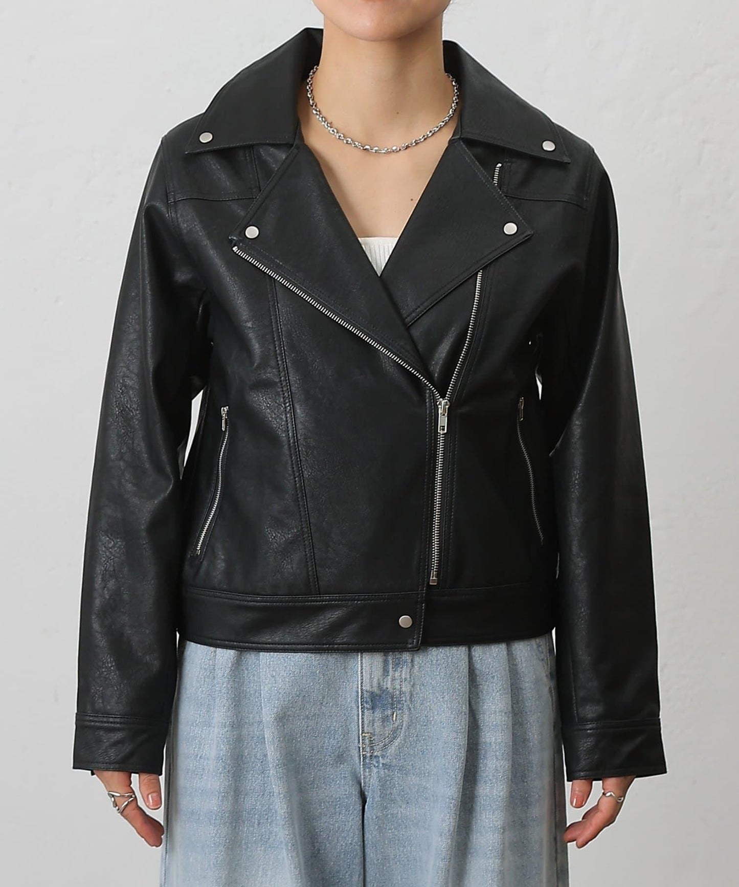 【AW】仿皮機車夾克
