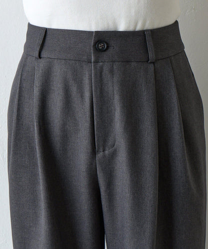 【AW/可搭配套裝】仿羊毛褶皺寬鬆長褲