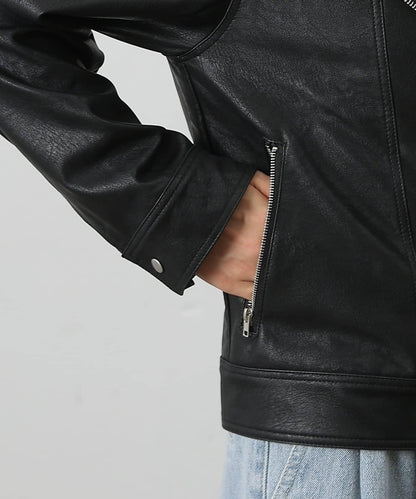 【AW】仿皮機車夾克