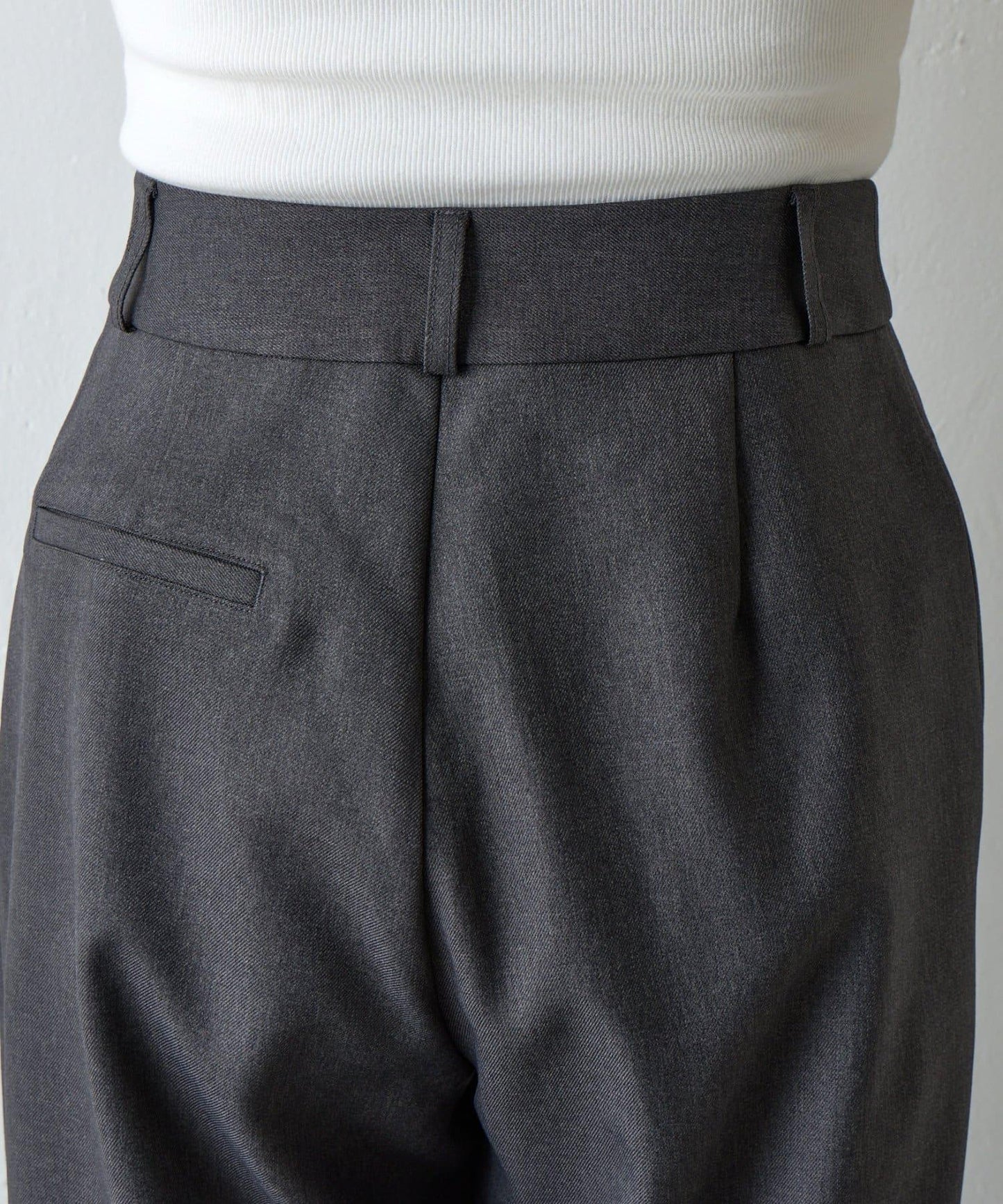 【AW/可搭配套裝】仿羊毛褶皺寬鬆長褲