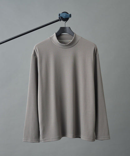 【AW】褶皺羅紋高領長袖T恤