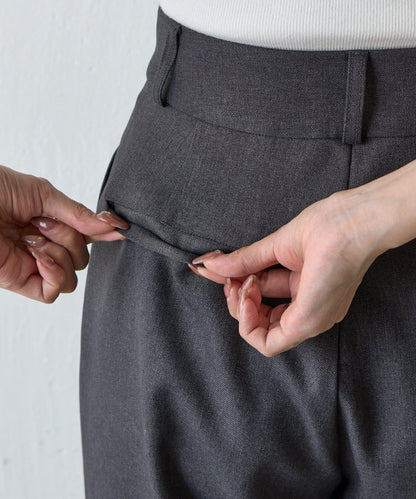 【AW/可搭配套裝】仿羊毛褶皺寬鬆長褲