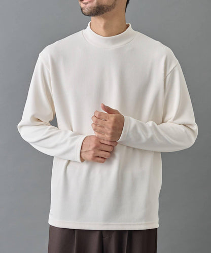 【AW】褶皺羅紋高領長袖T恤