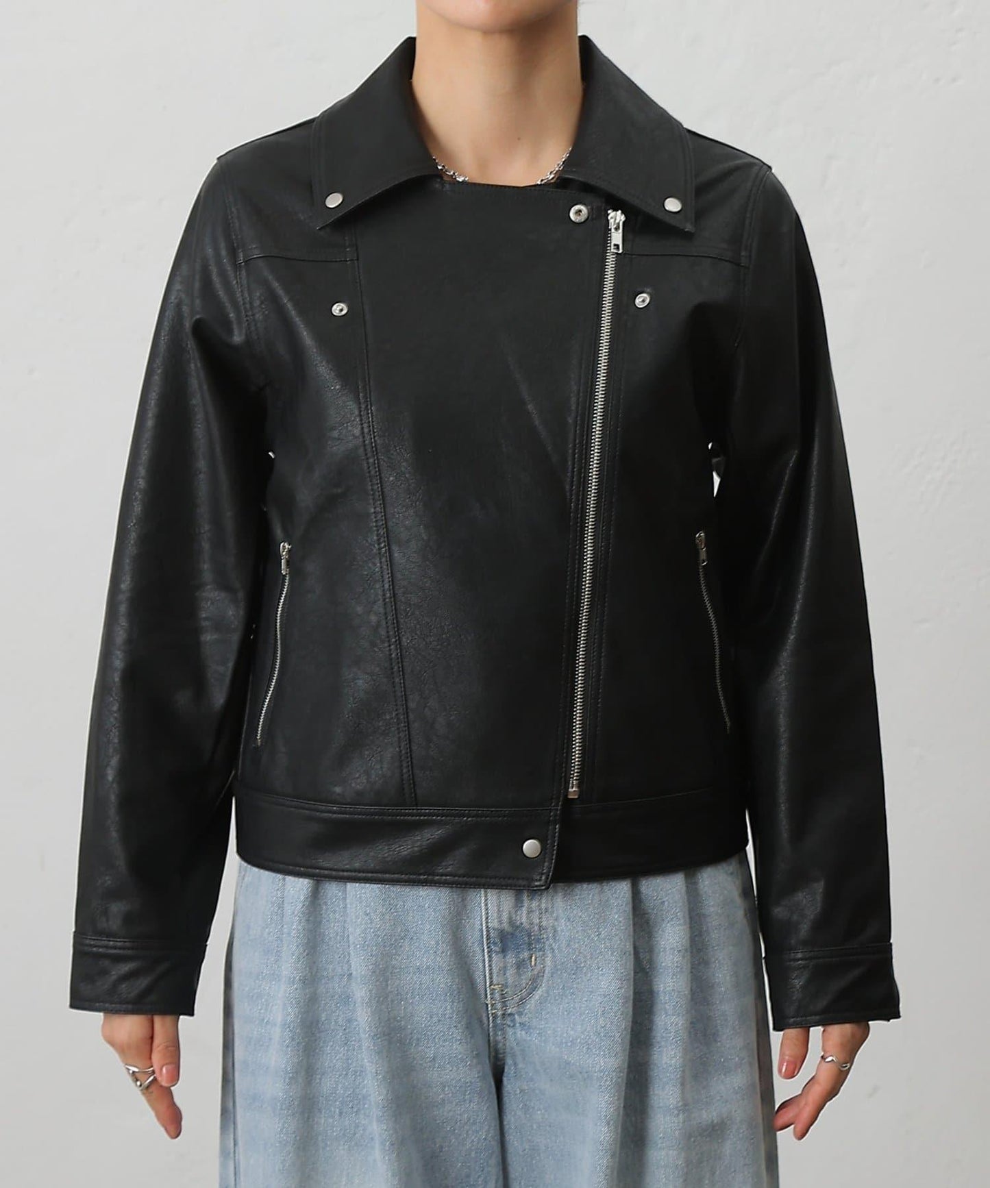 【AW】仿皮機車夾克