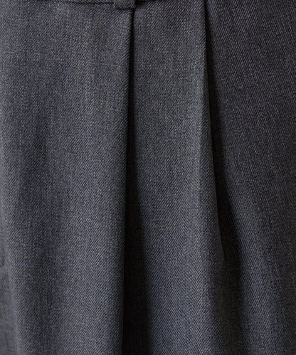 【AW/可搭配套裝】仿羊毛褶皺寬鬆長褲