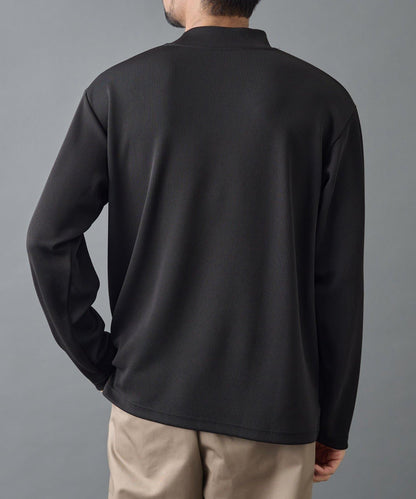 【AW】褶皺羅紋高領長袖T恤