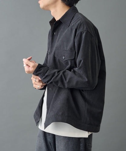 【AW】窄版桃皮西部風短款襯衫