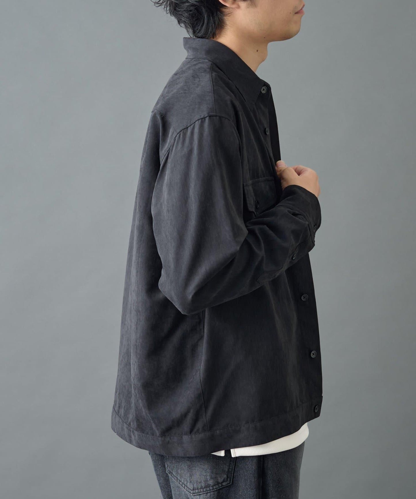 【AW】窄版桃皮西部風短款襯衫