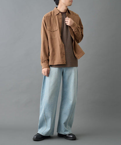 【AW】窄版桃皮西部風短款襯衫